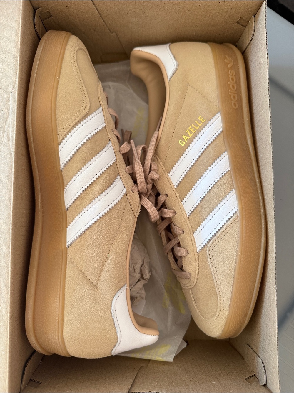NWT Tan Adidas Gazelle Indoor - Size 9